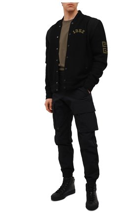 Мужские кожаные кеды GIVENCHY черного цвета, арт. BH005LH141 | Фото 2 (Материал внешний: Кожа; Материал внутренний: Натуральная кожа; Материал утеплителя: Без утеплителя; Стили: Классический)