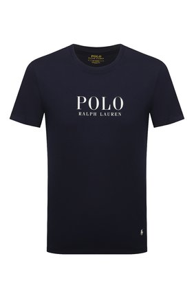 Мужская хлопковая футболка POLO RALPH LAUREN темно-синего цвета, арт. 714862615 | Фото 1 (Материал внешний: Хлопок; Длина (для топов): Стандартные; Кросс-КТ: домашняя одежда)
