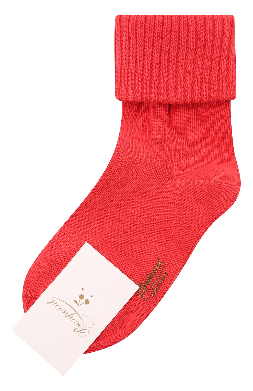 Детские носки BONPOINT красного цвета, арт. E19BGICOTFIF(051C)_493691 | Фото 1 (Материал: Текстиль, Хлопок; Кросс-КТ: Носки)