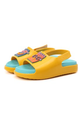 Детские сандалии MELISSA желтого цвета, арт. 33452 | Фото 1 (Материал внешний: Резина, Пластик)