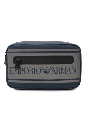 Детская поясная сумка EMPORIO ARMANI синего цвета, арт. 402530/2R574 | Фото 1 (Материал: Текстиль)