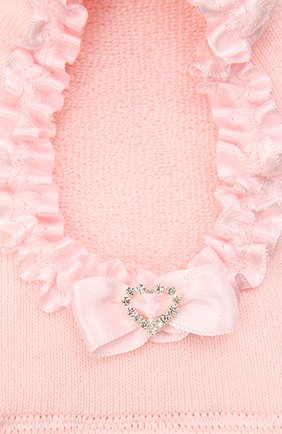 Детские хлопковые носки LA PERLA розового цвета, арт. 41329/7-8 | Фото 2 (Материал: Хлопок, Текстиль; Кросс-КТ: Носки)