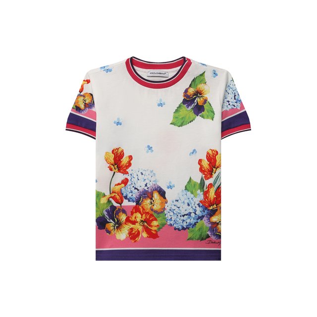 Хлопковая футболка Dolce & Gabbana L5JTHZ/G7B3X/8-14