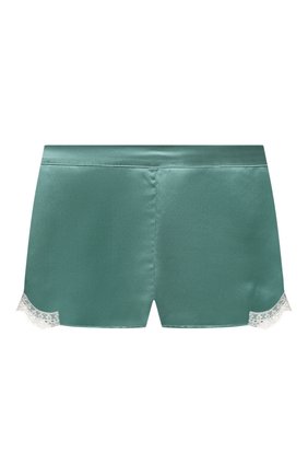 Женские шелковые шорты AUBADE зеленого цвета, арт. QS61 | Фото 1 (Длина Ж (юбки, платья, шорты): Мини; Материал внешний: Шелк)