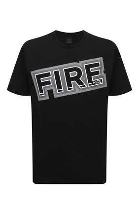Мужская хлопковая футболка fire+ice BOGNER черного цвета, арт. 54227308 | Фото 1 (Рукава: Короткие; Длина (для топов): Стандартные; Материал внешний: Хлопок; Принт: С принтом; Стили: Кэжуэл)