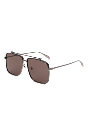 Мужские солнцезащитные очки ALEXANDER MCQUEEN черного цвета, арт. AM0336S 001 | Фото 1 (Тип очков: С/з; Кросс-КТ: С/з-мужское; Оптика Гендер: оптика-мужское; Очки форма: Квадратные)