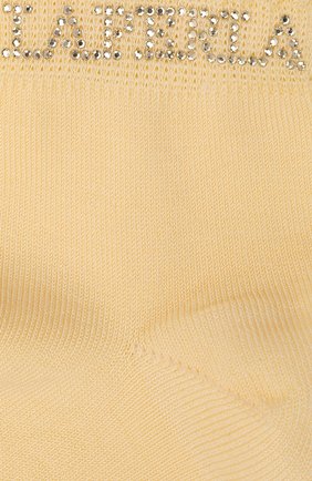 Детские хлопковые носки LA PERLA желтого цвета, арт. 42729/3-6 | Фото 2 (Материал: Текстиль, Хлопок; Кросс-КТ: Носки)