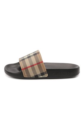 Мужского шлепанцы BURBERRY бежевого цвета по цене 20600 руб., арт. 8027070 | Фото 2 Мужского шлепанцы BURBERRY бежевого цвета, арт. 8027070 | Фото 2 (Материал внешний: Экокожа)