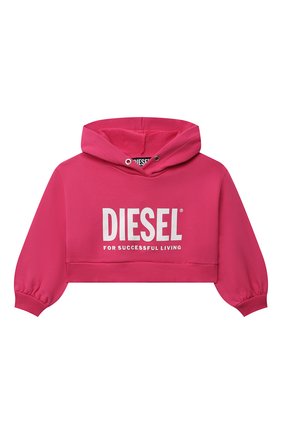 Детский укороченное худи из хлопка DIESEL розового цвета по цене 7825 руб., арт. J00621-0IAJH | Фото 1 Детский укороченное худи из хлопка DIESEL розового цвета, арт. J00621-0IAJH | Фото 1 (Материал внешний: Хлопок; Рукава: Длинные; Девочки Кросс-КТ: Худи-одежда; Ростовка одежда: 10 - 11 лет | 140 - 146см, 12 лет | 152 см, 13 - 15 лет | 158 см, 16 лет | 164 см, 4 года | 104 см, 6 лет | 116 см, 8 лет | 128 см)