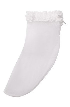 Детские носки LA PERLA белого цвета, арт. 42233/3-6 | Фото 1 (Материал: Синтетический материал, Текстиль; Кросс-КТ: Носки)