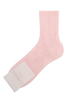 Детские хлопковые носки LA PERLA розового цвета, арт. 42073/1-3 | Фото 1 (Материал: Текстиль, Хлопок; Кросс-КТ: Носки)