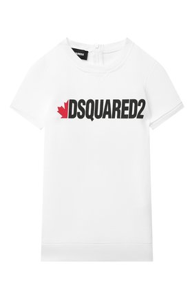 Женский хлопковое платье DSQUARED2 белого цвета по цене 14150 руб., арт. DQ0857-D0017 | Фото 1 Женский хлопковое платье DSQUARED2 белого цвета, арт. DQ0857-D0017 | Фото 1
