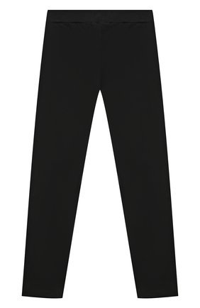 Детские хлопковые леггинсы LA PERLA черного цвета, арт. 70397/8A-14A | Фото 2 (Материал внешний: Хлопок; Случай: Повседневный; Девочки Кросс-КТ: Леггинсы-одежда)