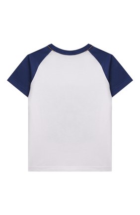 Женская хлопковая пижама LA PERLA синего цвета, арт. 70392/2A-6A | Фото 3 (Рукава: Короткие; Материал внешний: Хлопок)