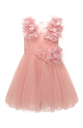 Детское платье MARCHESA KIDS COUTURE розового цвета по цене 138000 руб., арт. MKAB012 TS0048/10A-16A | Фото 1 Детское платье MARCHESA KIDS COUTURE розового цвета, арт. MKAB012 TS0048/10A-16A | Фото 1 (Материал внешний: Синтетический материал; Материал подклада: Вискоза; Рукава: Короткие; Девочки Кросс-КТ: Платье-одежда; Случай: Вечерний)