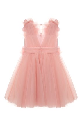 Детское платье MARCHESA KIDS COUTURE розового цвета по цене 138000 руб., арт. MKAB012 TS0048/10A-16A | Фото 2 Детское платье MARCHESA KIDS COUTURE розового цвета, арт. MKAB012 TS0048/10A-16A | Фото 2 (Материал внешний: Синтетический материал; Материал подклада: Вискоза; Рукава: Короткие; Девочки Кросс-КТ: Платье-одежда; Случай: Вечерний)