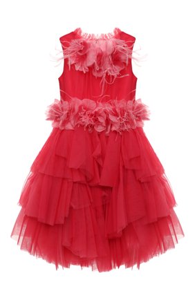 Детское платье MARCHESA KIDS COUTURE фуксия цвета по цене 141500 руб., арт. MKAB013 TS0048/10A-16A | Фото 1 Детское платье MARCHESA KIDS COUTURE фуксия цвета, арт. MKAB013 TS0048/10A-16A | Фото 1 (Материал подклада: Вискоза; Рукава: Короткие; Материал внешний: Синтетический материал; Девочки Кросс-КТ: Платье-одежда; Случай: Вечерний)