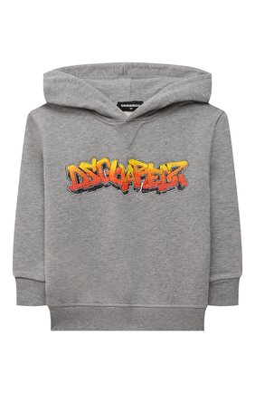 Детский хлопковое худи DSQUARED2 серого цвета по цене 21250 руб., арт. DQ0824-D00J8 | Фото 1 Детский хлопковое худи DSQUARED2 серого цвета, арт. DQ0824-D00J8 | Фото 1 (Материал внешний: Хлопок; Рукава: Длинные; Мальчики Кросс-КТ: Худи-одежда)