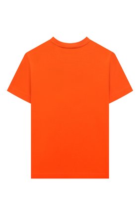 Детская хлопковая футболка DSQUARED2 оранжевого цвета, арт. DQ0925-D0015 | Фото 2 (Рукава: Короткие; Материал внешний: Хлопок; Мальчики Кросс-КТ: Футболка-одежда)
