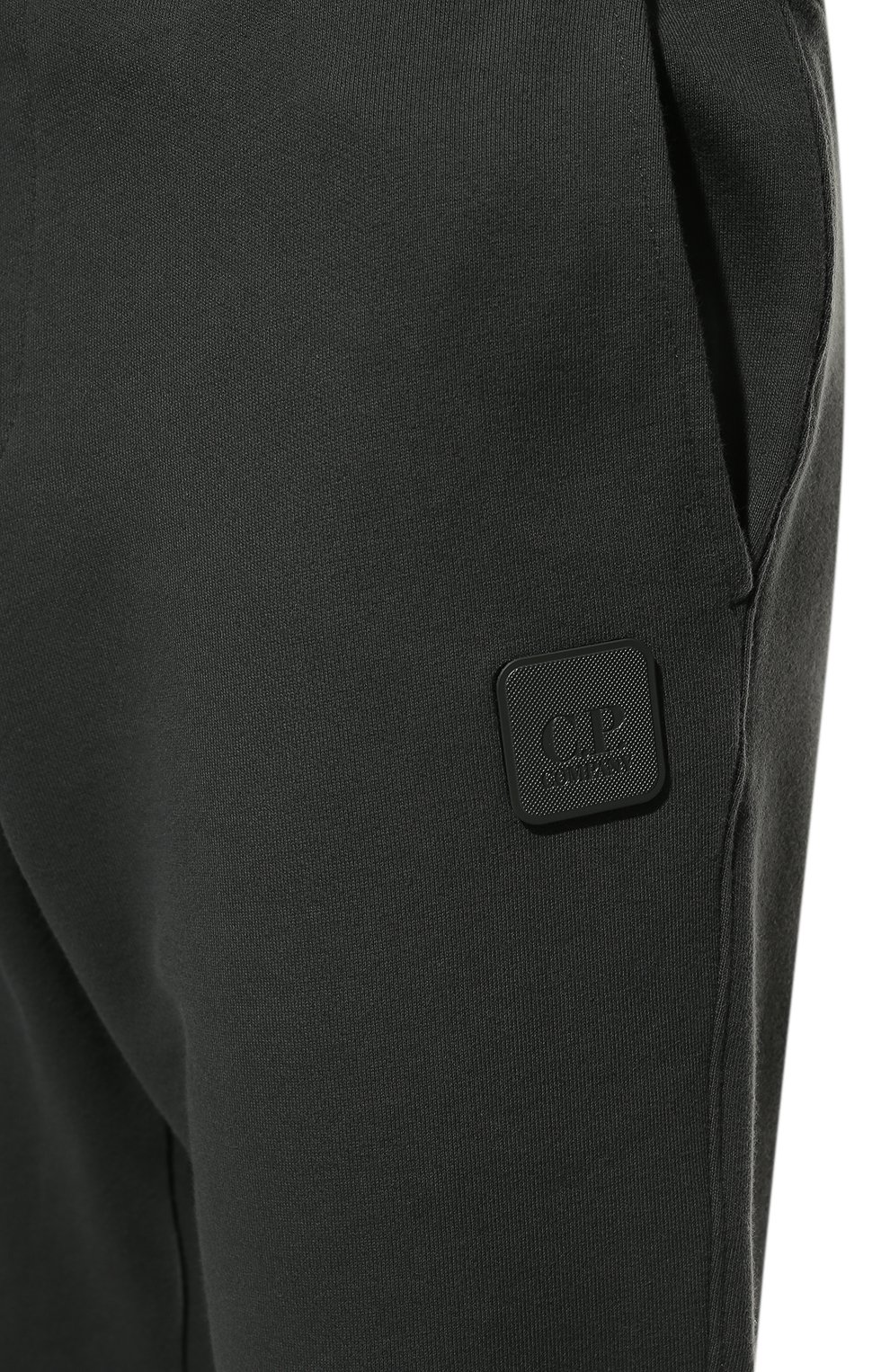 Мужские хлопковые джоггеры C.P. COMPANY темно-серого цвета, арт. 12CMSP070A-005086W | Фото 5 (Длина (брюки, джинсы): Стандартные; Материал внешний: Хлопок; Стили: Спорт-шик; Силуэт М (брюки): Джоггеры)