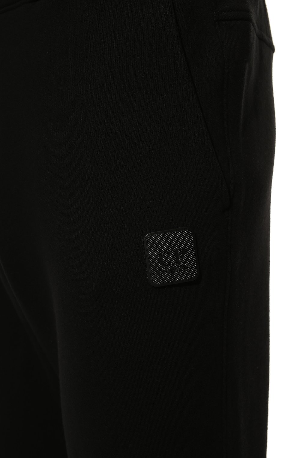 Мужские хлопковые джоггеры C.P. COMPANY черного цвета, арт. 12CMSP070A-005086W | Фото 5 (Длина (брюки, джинсы): Стандартные; Материал внешний: Хлопок; Стили: Спорт-шик; Силуэт М (брюки): Джоггеры)