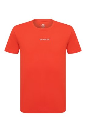 Мужская хлопковая футболка BOGNER красного цвета, арт. 58446604 | Фото 1 (Материал внешний: Хлопок; Длина (для топов): Стандартные; Рукава: Короткие; Принт: Без принта, С принтом; Стили: Кэжуэл)