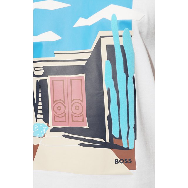 фото Хлопковая футболка boss