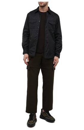 Мужская утепленная куртка-рубашка ASPESI черного цвета, арт. S2 I I029 7961 | Фото 2 (Материал внешний: Синтетический материал; Длина (верхняя одежда): Короткие; Рукава: Длинные; Материал подклада: Синтетический материал; Мужское Кросс-КТ: утепленные куртки; Кросс-КТ: Куртка; Стили: Кэжуэл)