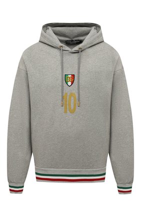 Мужской хлопковое худи DOLCE & GABBANA серого цвета по цене 79850 руб., арт. G9XF6Z/FU7DU | Фото 1 Мужской хлопковое худи DOLCE & GABBANA серого цвета, арт. G9XF6Z/FU7DU | Фото 1 (Длина (для топов): Стандартные; Материал внешний: Хлопок; Рукава: Длинные; Мужское Кросс-КТ: Худи-одежда; Принт: С принтом; Стили: Спорт-шик)