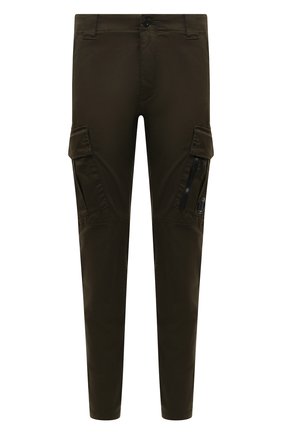 Мужские хлопковые брюки-карго C.P. COMPANY хаки цвета, арт. 12CMPA131A-005694G | Фото 1 (Длина (брюки, джинсы): Стандартные; Материал внешний: Хлопок; Случай: Повседневный; Силуэт М (брюки): Карго; Стили: Милитари)