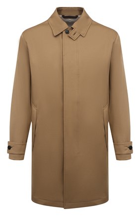 Мужской хлопковый плащ ERMENEGILDO ZEGNA темно-бежевого цвета по цене 211500 руб., арт. UZT11/Z303 | Фото 1 Мужской хлопковый плащ ERMENEGILDO ZEGNA темно-бежевого цвета, арт. UZT11/Z303 | Фото 1 (Рукава: Длинные; Материал внешний: Хлопок; Длина (верхняя одежда): До середины бедра; Материал подклада: Хлопок; Мужское Кросс-КТ: Плащ-верхняя одежда; Стили: Кэжуэл)