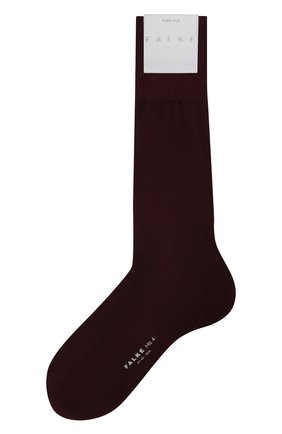 Мужские шелковые носки FALKE бордового цвета, арт. 14661. | Фото 1 (Материал внешний: Шелк; Кросс-КТ: бельё)