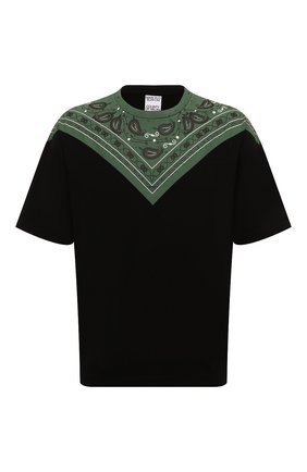 Мужская хлопковая футболка MARCELO BURLON черного цвета по цене 28400 руб., арт. CMAA054S22JER002 | Фото 1 Мужская хлопковая футболка MARCELO BURLON черного цвета, арт. CMAA054S22JER002 | Фото 1 (Материал внешний: Хлопок; Рукава: Короткие; Длина (для топов): Стандартные; Принт: С принтом; Стили: Кэжуэл)