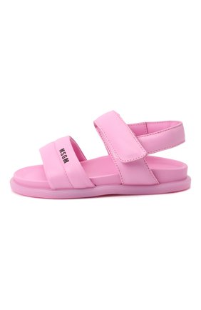 Детские кожаные сандалии MSGM KIDS розового цвета, арт. 70535/GL0VE/18-27 | Фото 2 (Материал внутренний: Натуральная кожа; Материал внешний: Кожа)