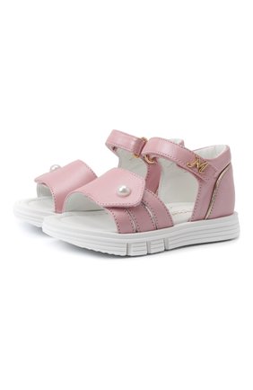 Детские кожаные сандалии MISSOURI розового цвета, арт. 5241/18-26 | Фото 1 (Материал внешний: Кожа; Материал внутренний: Натуральная кожа)