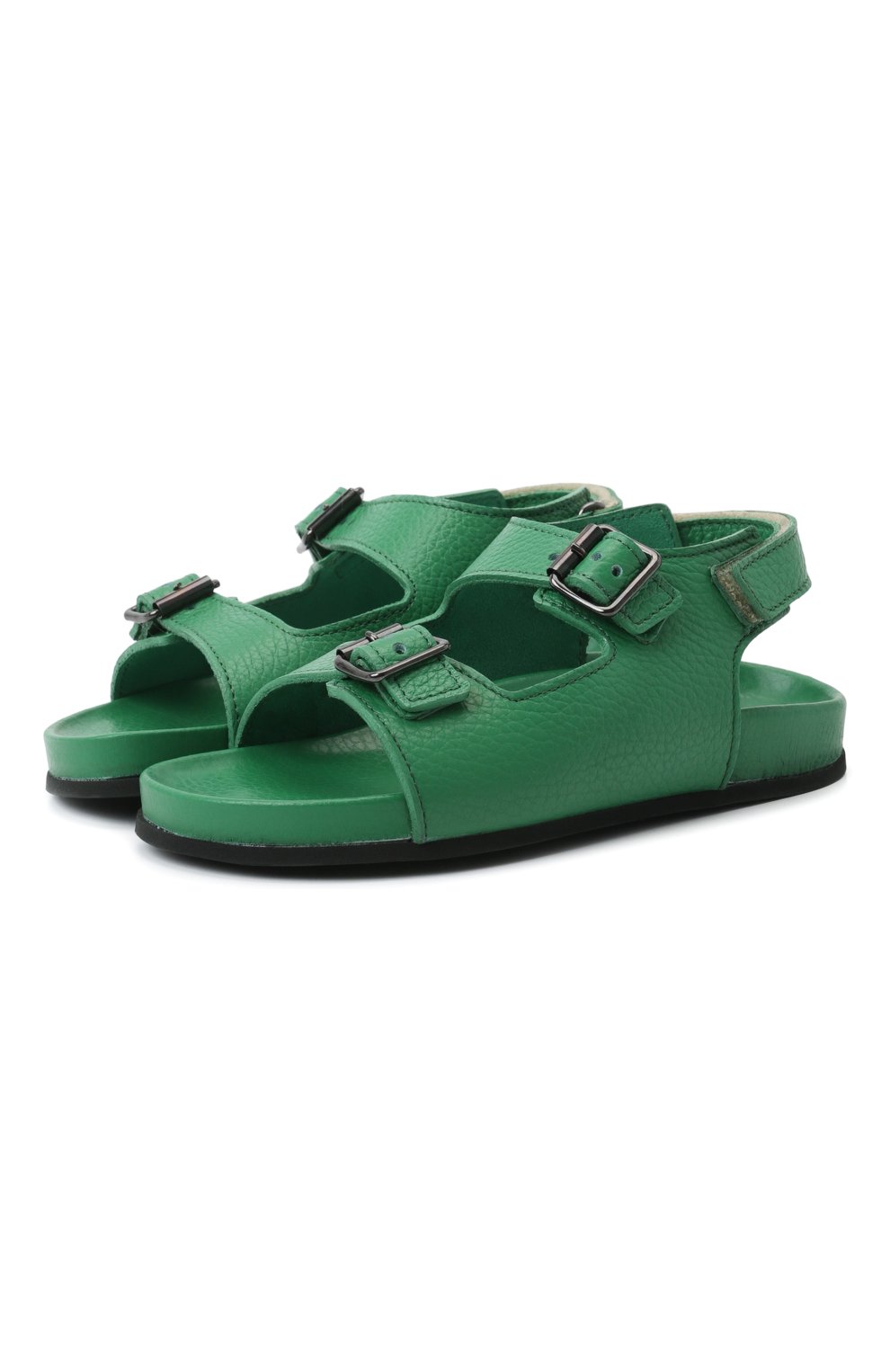Мужского кожаные сандалии GALLUCCI зеленого цвета, арт. T10030AM/SA T G0M D0L | Фото 1