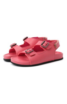 Детские кожаные сандалии GALLUCCI розового цвета, арт. T10030AM/SA T G0M D0L | Фото 1 (Материал внешний: Кожа; Материал внутренний: Натуральная кожа)