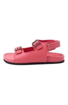 Детские кожаные сандалии GALLUCCI розового цвета, арт. T10030AM/SA T G0M D0L | Фото 2 (Материал внешний: Кожа; Материал внутренний: Натуральная кожа)