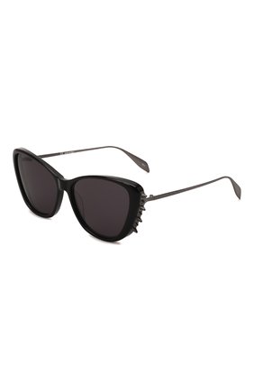 Женские солнцезащитные очки ALEXANDER MCQUEEN черного цвета, арт. AM0339S 001 | Фото 1 (Тип очков: С/з; Оптика Гендер: оптика-женское; Очки форма: Квадратные)