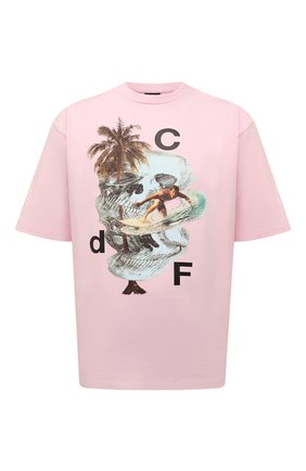 Мужская хлопковая футболка COMME DES FUCKDOWN розового цвета, арт. CDFU1611STMM | Фото 1 (Длина (для топов): Стандартные; Материал внешний: Хлопок; Рукава: Короткие; Принт: С принтом; Стили: Гранж)
