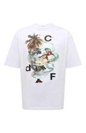 Мужская хлопковая футболка COMME DES FUCKDOWN белого цвета, арт. CDFU1611STMM | Фото 1 (Длина (для топов): Стандартные; Материал внешний: Хлопок; Рукава: Короткие; Принт: С принтом; Стили: Гранж)