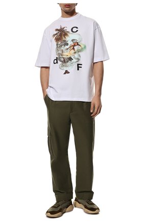Мужская хлопковая футболка COMME DES FUCKDOWN белого цвета, арт. CDFU1611STMM | Фото 2 (Длина (для топов): Стандартные; Материал внешний: Хлопок; Рукава: Короткие; Принт: С принтом; Стили: Гранж)