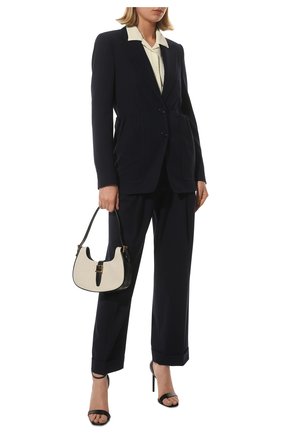 Женский жакет DRIES VAN NOTEN темно-синего цвета по цене 111500 руб., арт. 221-010409-4036 | Фото 2 Женский жакет DRIES VAN NOTEN темно-синего цвета, арт. 221-010409-4036 | Фото 2 (Длина (для топов): Удлиненные; Материал подклада: Вискоза; Материал внешний: Синтетический материал, Шерсть; Рукава: Длинные; Стили: Гламурный; Случай: Формальный; Женское Кросс-КТ: Жакет-одежда; 1-2-бортные: Однобортные)