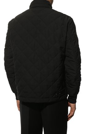 Мужская утепленная куртка BURBERRY черного цвета, арт. 8047934 | Фото 4 (Рукава: Длинные; Материал внешний: Синтетический материал; Мужское Кросс-КТ: утепленные куртки; Длина (верхняя одежда): Короткие; Материал подклада: Хлопок; Стили: Кэжуэл)