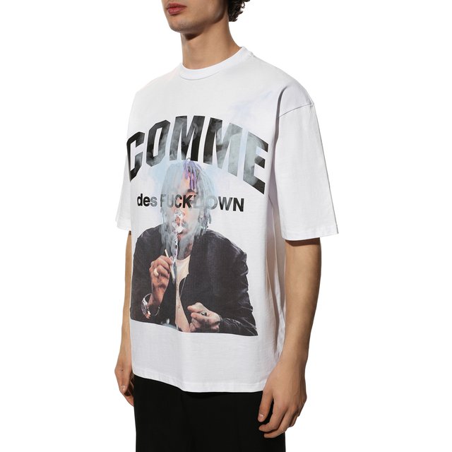 фото Хлопковая футболка comme des fuckdown