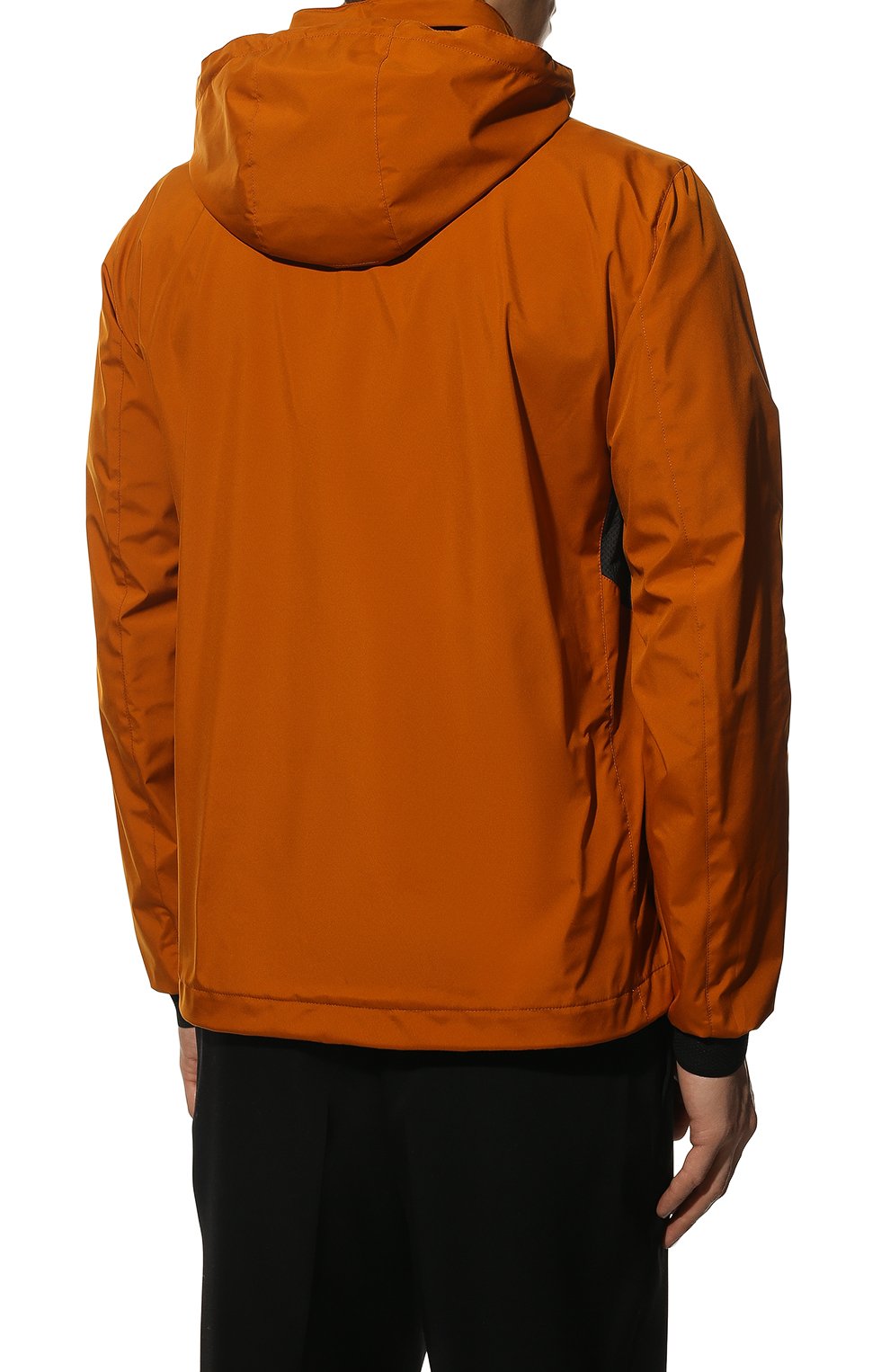 Мужская куртка HERNO оранжевого цвета, арт. GI00088UL/11106 | Фото 6 (Рукава: Длинные; Материал внешний: Синтетический материал; Материал подклада: Синтетический материал; Длина (верхняя одежда): Короткие; Кросс-КТ: Ветровка; Стили: Кэжуэл)