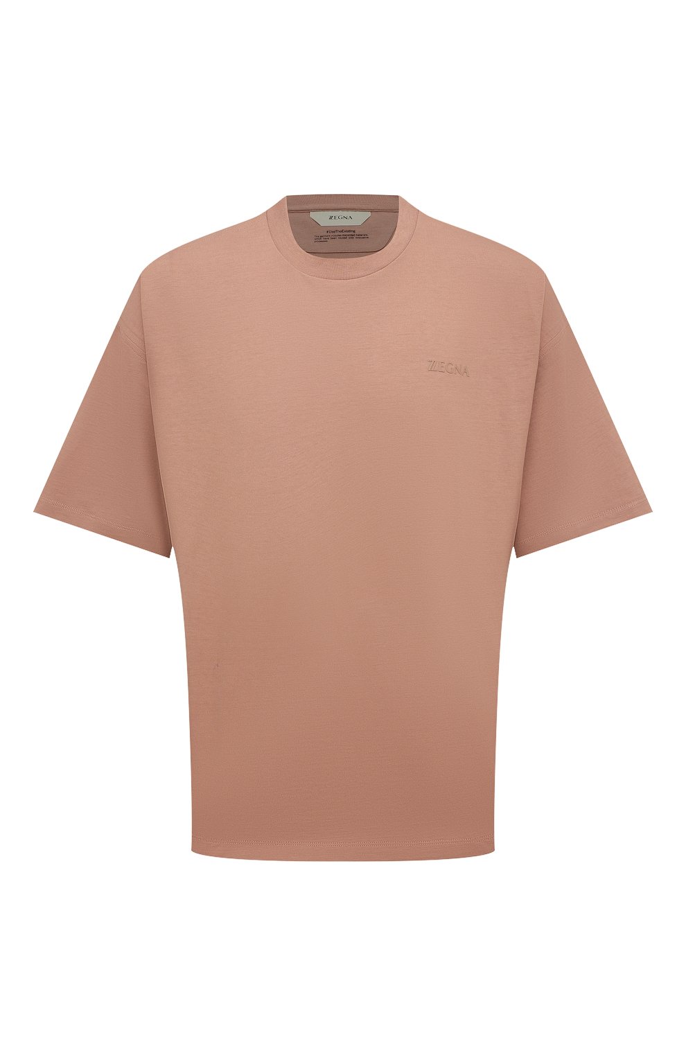 Мужская хлопковая футболка Z ZEGNA розового цвета, арт. VZ364/ZZ680 | Фото 1 (Принт: Без принта; Рукава: Короткие; Длина (для топов): Стандартные; Материал внешний: Хлопок; Стили: Кэжуэл)