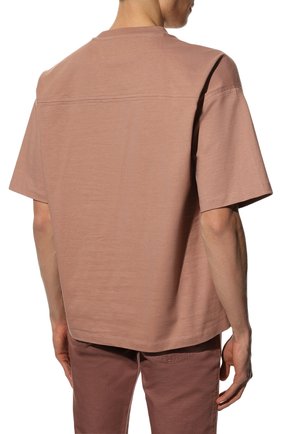 Мужская хлопковая футболка Z ZEGNA розового цвета, арт. VZ364/ZZ680 | Фото 4 (Принт: Без принта; Рукава: Короткие; Длина (для топов): Стандартные; Материал внешний: Хлопок; Стили: Кэжуэл)
