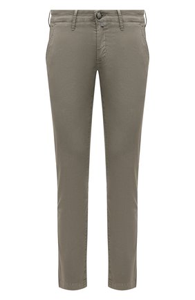 Мужские хлопковые брюки JACOB COHEN серого цвета, арт. U P 001 01 S 3755/B30 | Фото 1 (Материал внешний: Хлопок; Длина (брюки, джинсы): Стандартные; Случай: Повседневный; Стили: Кэжуэл)