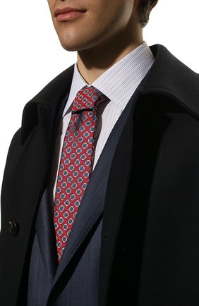 Мужской шелковый галстук CANALI красного цвета, арт. 18/HJ03465 | Фото 2 (Материал: Шелк, Текстиль; Принт: С принтом)